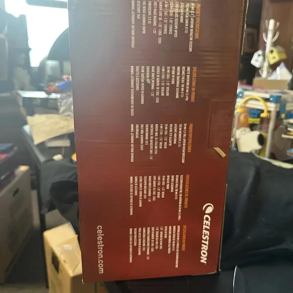 Celestron PowerSeeker 60AZ 60mm 12 Refractor Telescope~model #21041